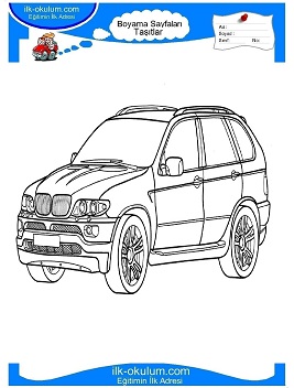 Çocuklar İçin Bmw Boyama Sayfaları 